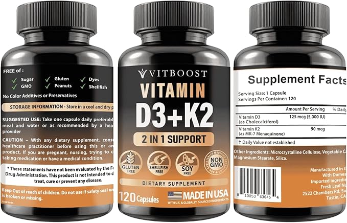 Vitamina D3 + K2 Complex