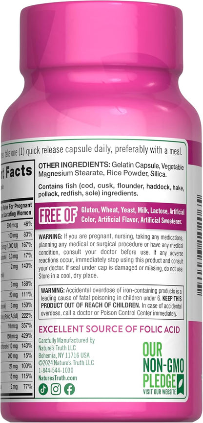 Vitaminas Prenatales con Ácido Fólico