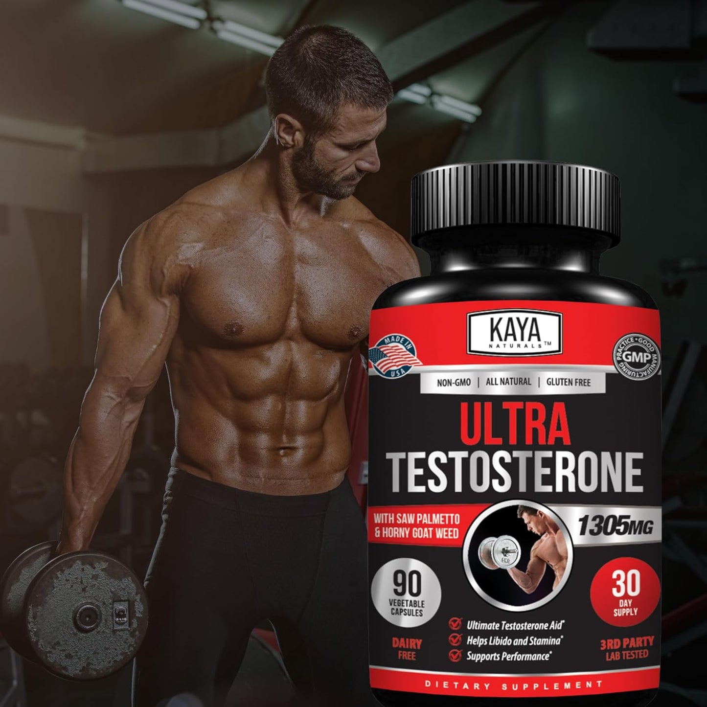 Potenciador Natural de Testosterona Kaya Naturals Ultra Testosterone