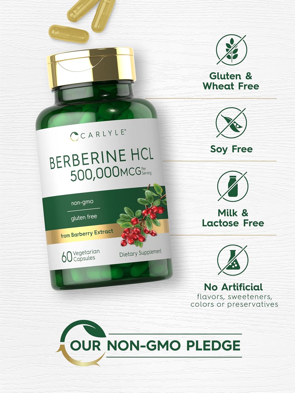Carlyle Berberine HCL 500 mg