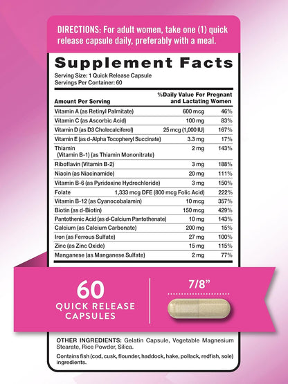 Vitaminas Prenatales con Ácido Fólico